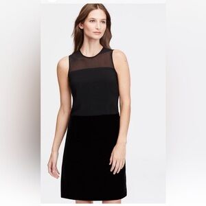 Ann Taylor Sleeveless Black Velvet Skirt Above Knee Dress Women's Size 8 NWT
